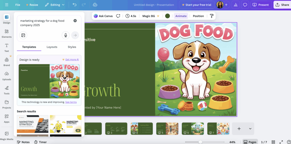 Canva presentation